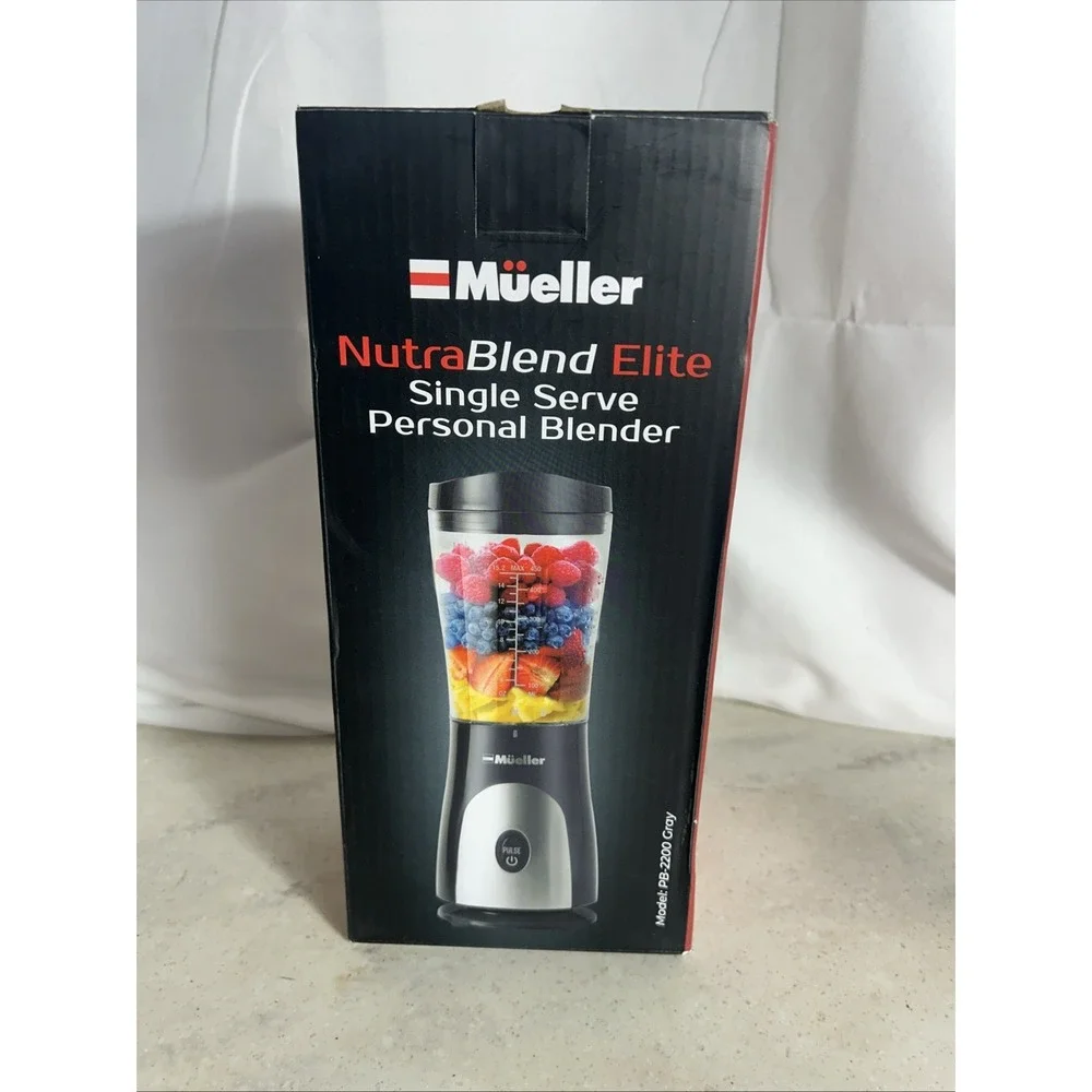 Mueller NutraBlend Elite Single Serve Personal Blender PB-2200 Turquoise NEW3904